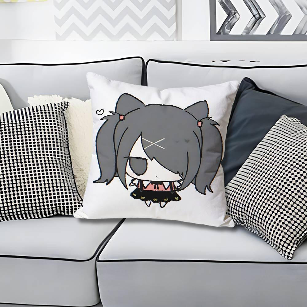 NNeedy Streamer OOverload Anime Celebrity Merchandise AllMatch Printed Pillow Case Sofa Car Office Room Decoration Protector