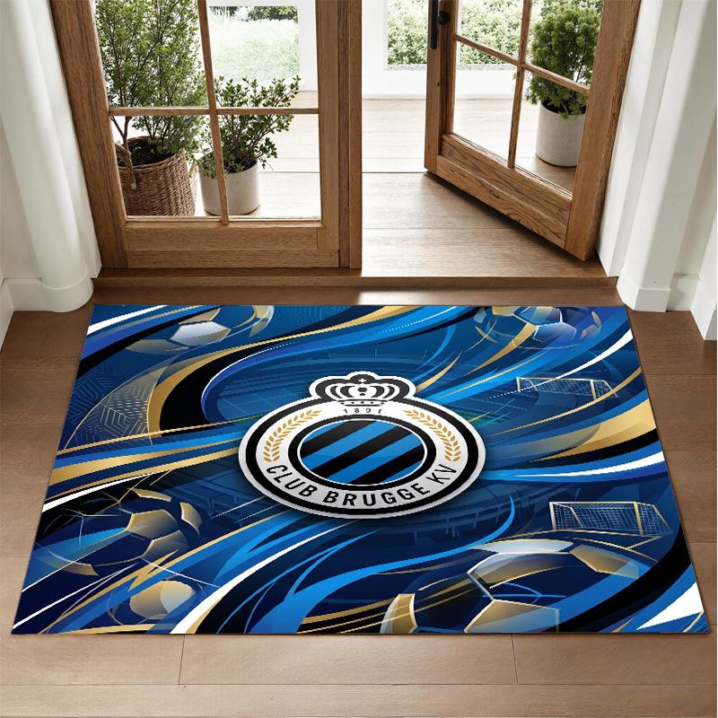Club Brugge FC Design Crystal Velvet Rug Soft Decorative Mat for Bedroom Entrance