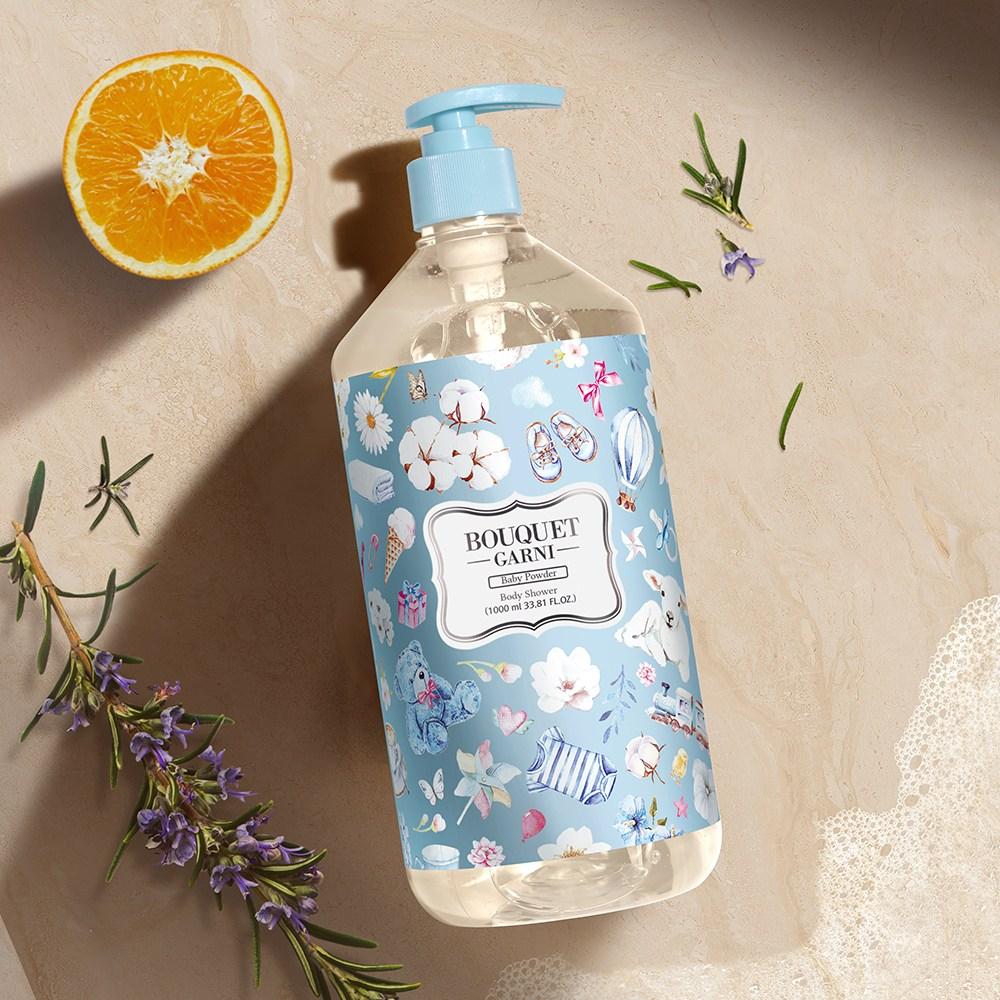Bouquet Garni Body Wash Baby Powder, 1L, 2 Units