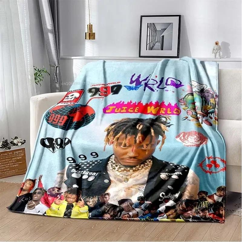 Album Rapper Juice Wrld 999 Decke Poster Kunst Gedruckte Flanelldecke Weiche Tagesdecke Sofa Wärmende Abdeckung Geschenk für Musikfans