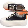 Plateau weiße Schuhe Damen Frühling und Herbst lässige Sportschuhe bequem und leicht Skateboardschuhe
