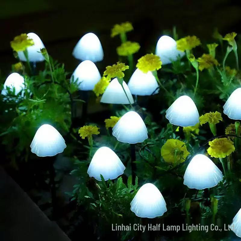 

Solar LED Mushroom Garden Lamp - Outdoor Lawn Decoration Scene Setter 3.5m 10 Lights
