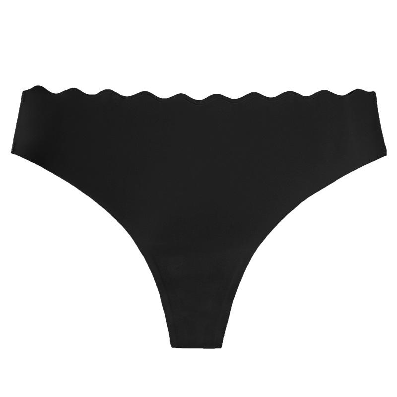 European Size Women's Sexy Seamless Thong Hollow Wave Waist G-string Heart Pattern T Pants
