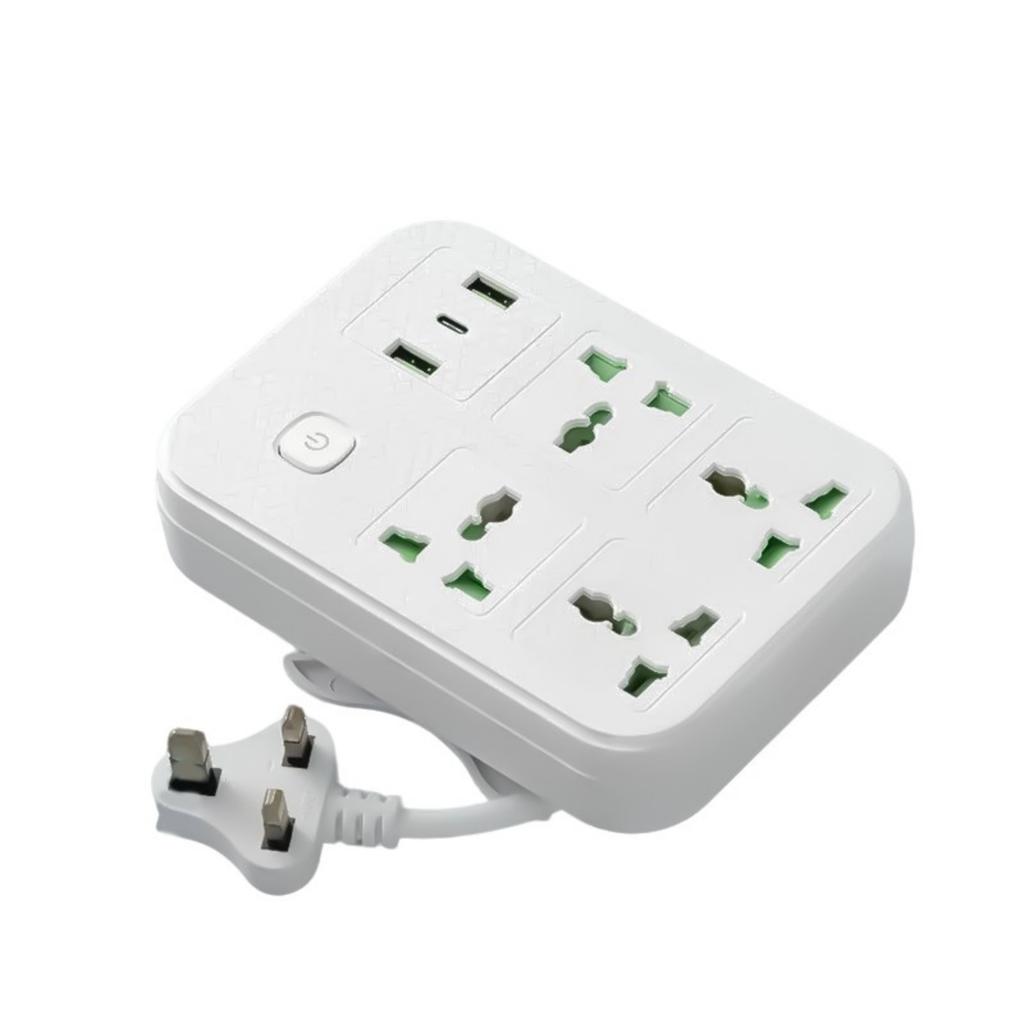 2500W Outlet Extender with USB Port Power Strips Multiple Plug Outlets Wall Adapter for Home Travel Electronics Office