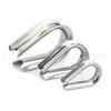 M2-M28 316 Stainless Steel Cable Wire Rope Protective Sleeve Wire Rope Clamp Thimbles Rigging Chicken Heart Ring Fixing