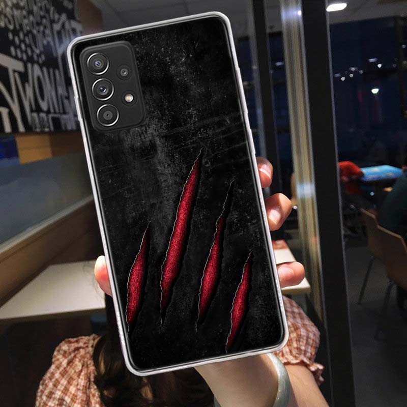 Fierce Beast Claws Scratch Marks Phone Case for Samsung A54 A57 A37 A17 A14 A15 A12 A24 A34 A55 A35 A25 A52S A07 A05S A04S A22 A