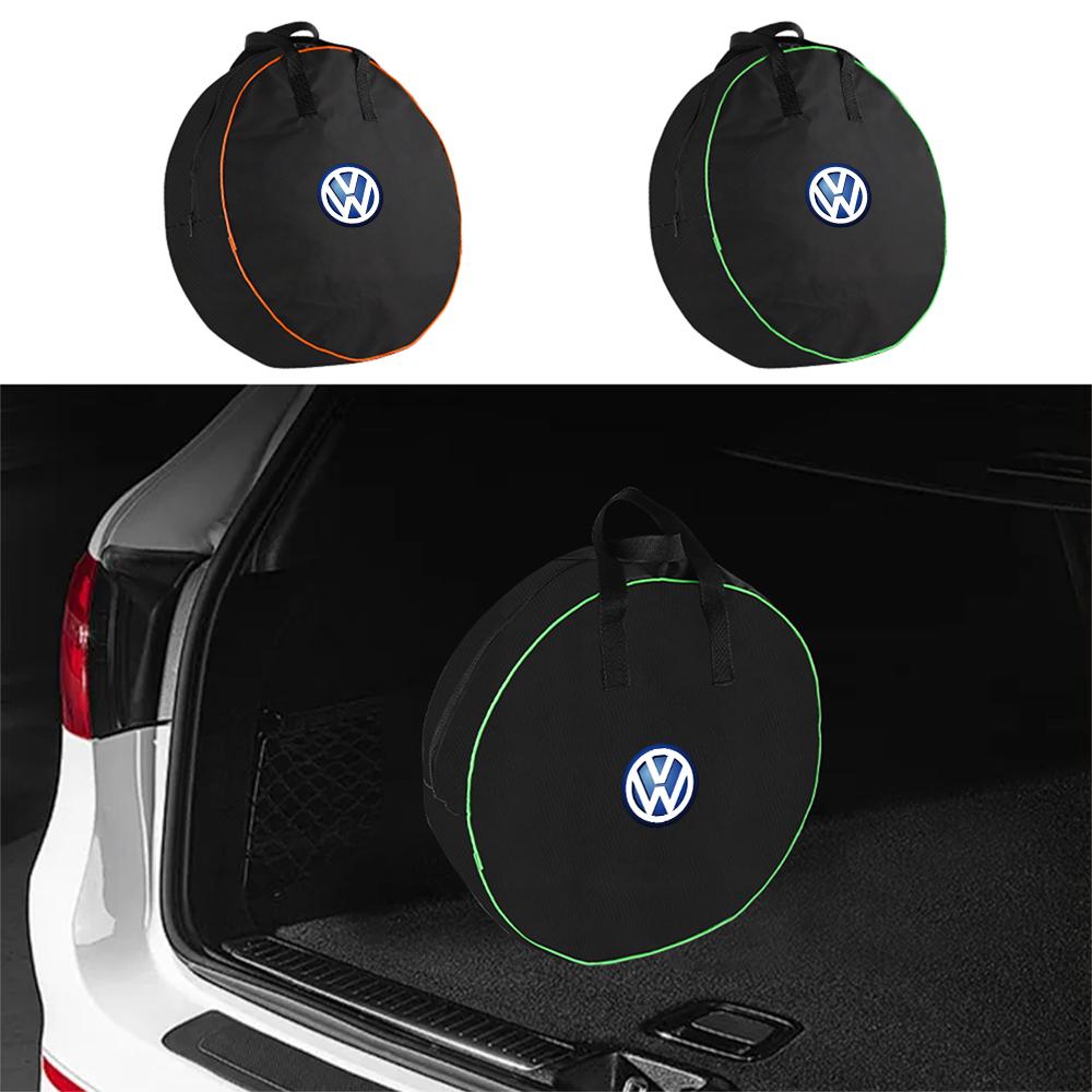Valve Stems Caps Car Styling Trunk Storage Bag Organizer For Volkswagen VW Rline R Golf Passat CC Polo Touran Beetle Touareg Jet