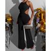 Women Solid Sleeveless Slim Fit Backless Long Jumpsuit Slim Fit Backless Long Jumpsuit