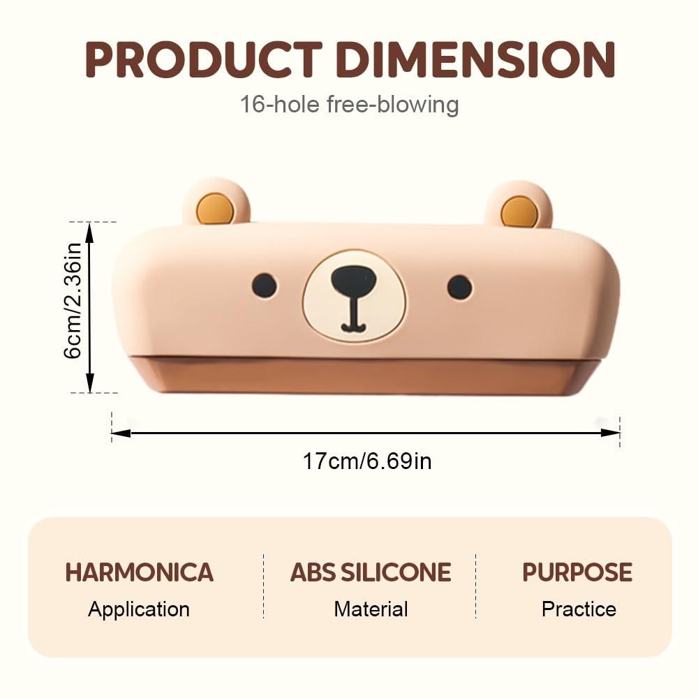Lightweight 16 Hole Organ Harmonica Silicone Kids Harmonica Educational Harmonica  Children Gift