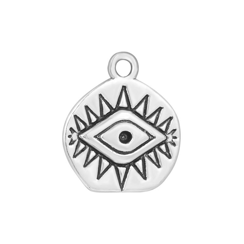 

Vintage Stainless Steel Charms Gothic Devil Eyes Moon Star Heart Pendants Beads Earrings Necklace Jewelry DIY Making Men Woman