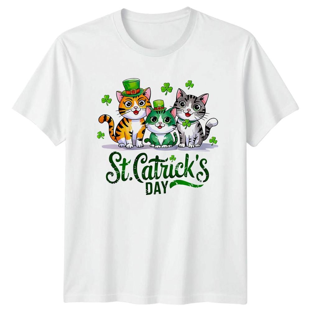 St Catricks Day Cats St Patricks Day Holidays Unisexs Unisexs Graphic Tee S