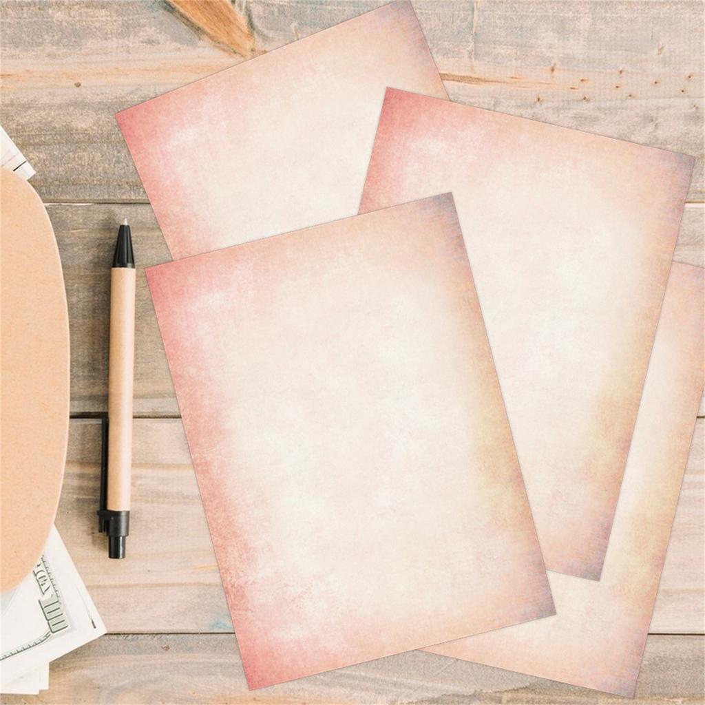 60 Sheets Of Printing Paper, Retro Nostalgic A4 Double-sided Letterhead For Writing DIY Notebook Decoration Material Letterhead