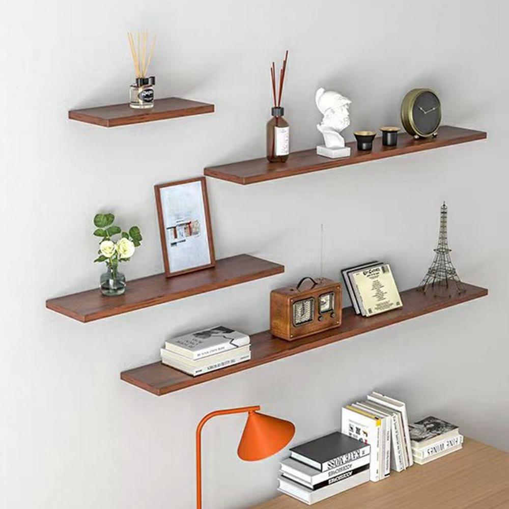30cm Floating Wall Shelf Decorative Wooden Bookshelf for Living Room Bedroom Display Rack