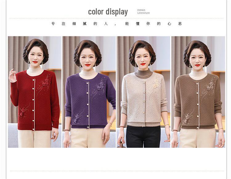 Tricots Style Maman: Pull Fausse Deux-Pièces en Velours pour Femmes d'Âge Moyen et Âgées, Parfait pour les Superpositions Automne/Hiver