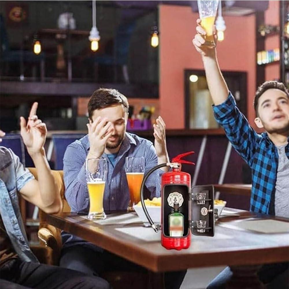 Bærbar Flaskeholder Rød/Svart Skjult Spritskap Brannslukker Oppbevaringssystem Bar