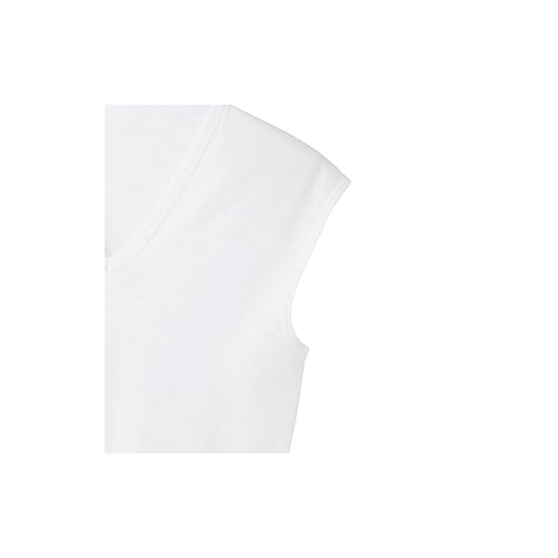 Antibacterial, Odor-resistant, Quick-drying, Ribbed V-neck Sleeveless Undershirt, 2-pack, RC2418C
