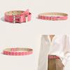 Punk Design Star Shape Pu Belt With Double Pin Closure For Street Style