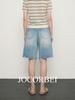 JOCORBEI Retro Ripped Cotton Distressed Straight Denim Shorts (Spring 2026)