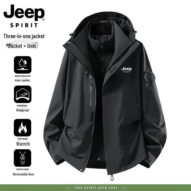 JEEP Men s 3-in-1 Windproof Jacket 3XL