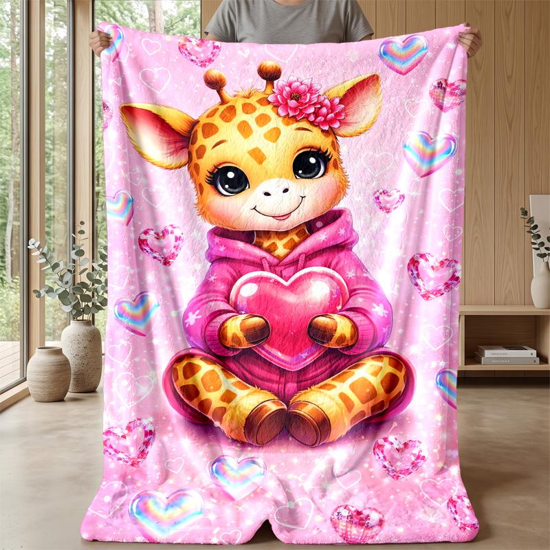 Cute Frog with Mushrooms blanket Personalized Name Flannel Blanket Soft Cozy Plush Throw for Sofa Bed Lightweight Home Decor