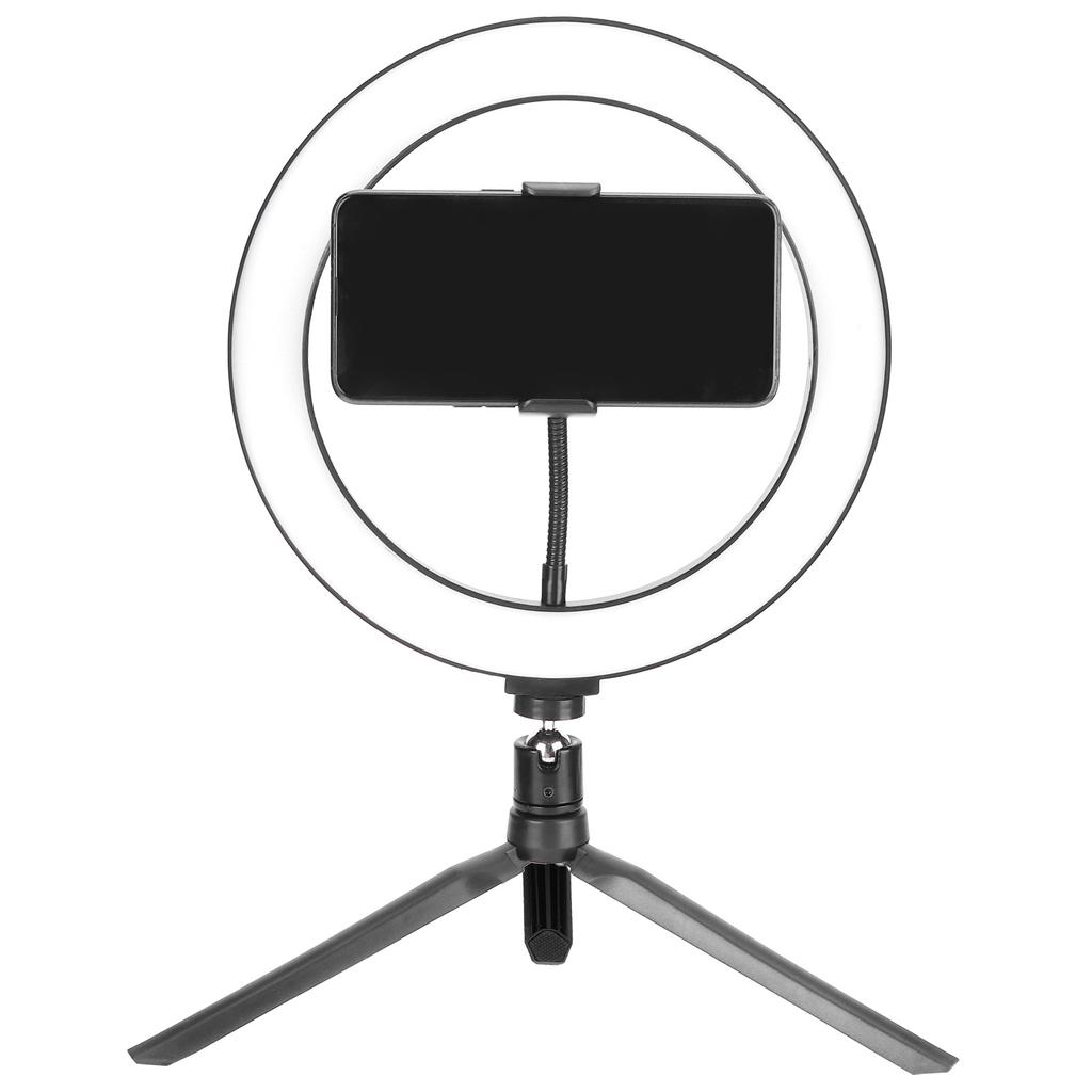 LED Ring Light 10 Levels Dimming Desktop Fill Lamp with 3 Color Temperature for Live Broadcast