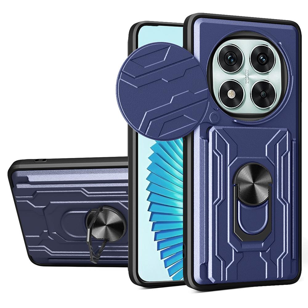 For Xiaomi Redmi Note 14 Pro 5G/Poco X7 5G Case PC+TPU Kickstand Phone Back Cover with Camera Slider