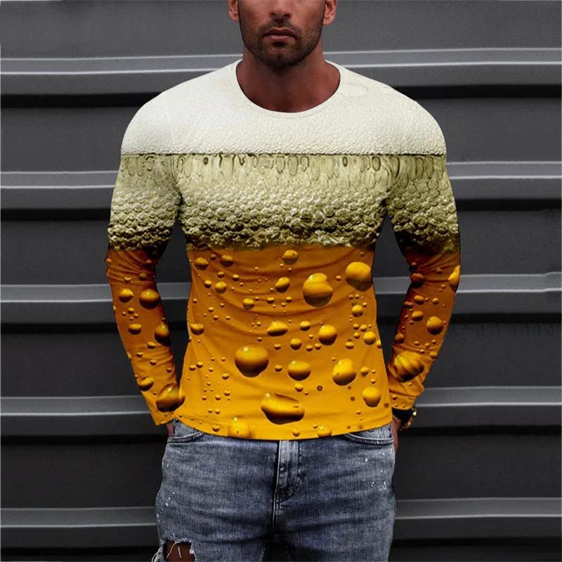 Taktisches Camouflage-Muster T-Shirt Für Männer Lustige 3D-bedruckte T-Shirts Herbst Lässig Locker Rundhals Oberteile T-Shirts Langarm