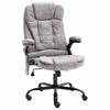 VidaXL Massage Office Chair Light Grey Faux Suede Leather 20578