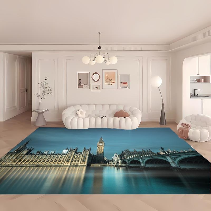 

England London Beautiful Scenery Carpet for Living Room Kids Bedroom Sofa Doormat Kitchen Floor Tapete Anti-slip Decor Alfombra 40x60cm (16x24in)