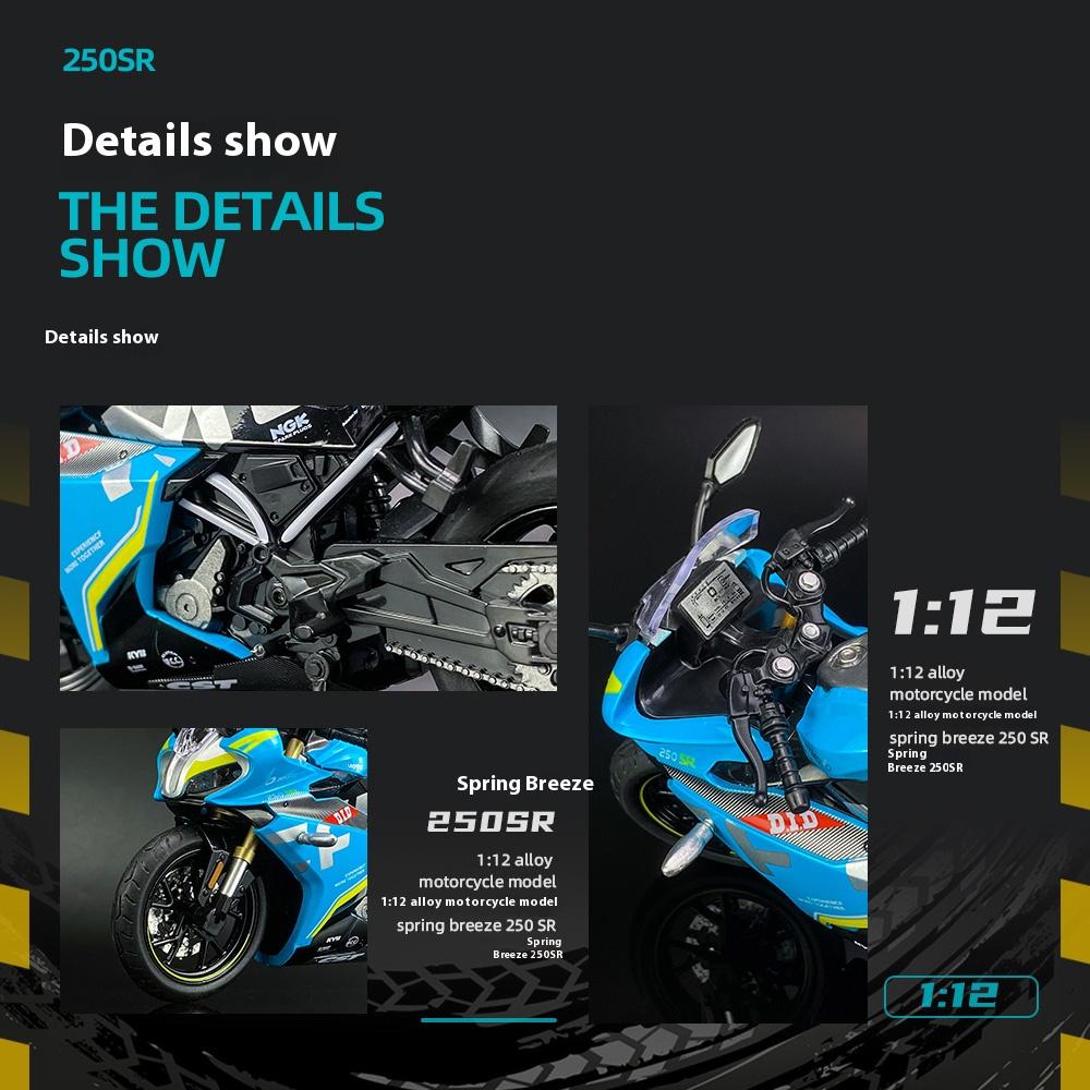 1/12 CFMOTO 250SR Motorradmodell, Simulierte Legierung Druckguss Kinderspielzeug, Motorradgeschenke für Jungen, Auto-Dekoration
