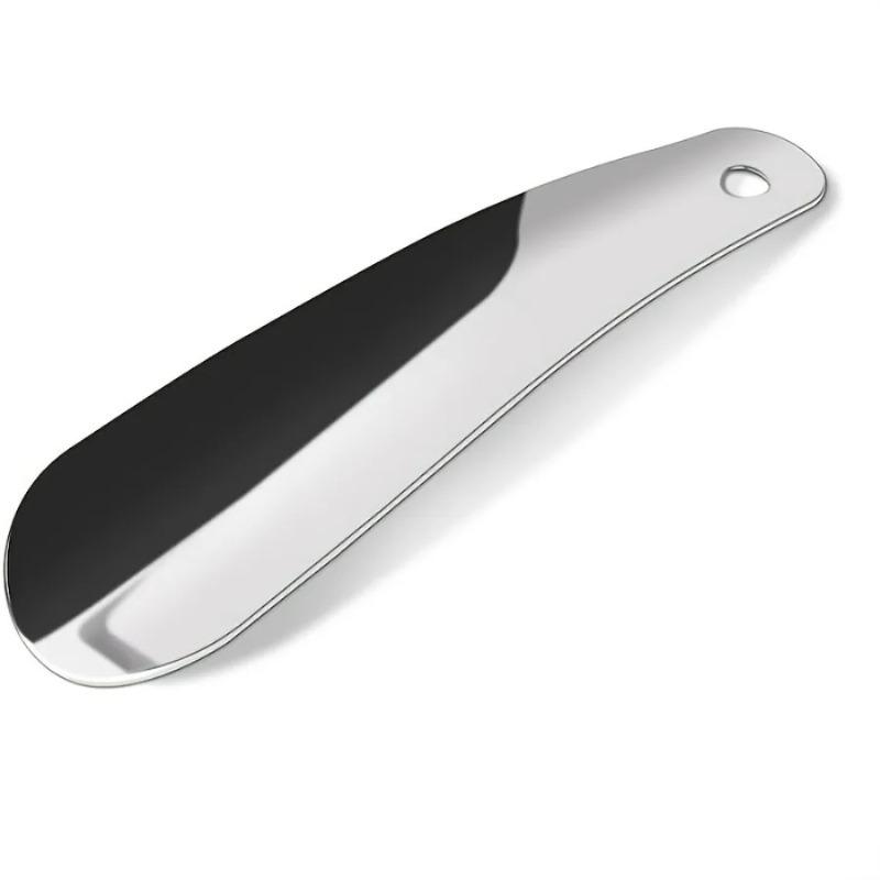 Stainless Steel Shoe Horn 6.3 Inch Silver with Hang Hole Portable Shoe Lifter Helper for Home Travel Sneakers Boots