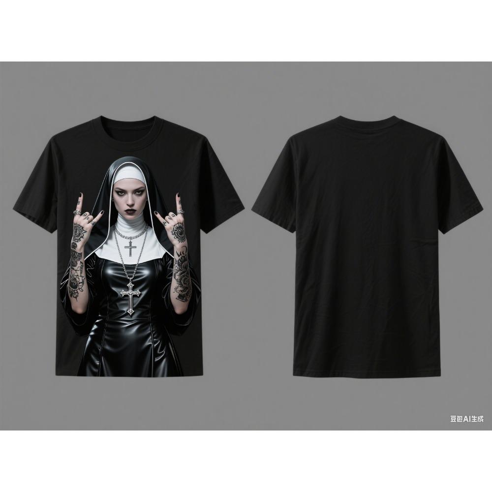 Djävulsnunna Grafisk T-shirt 3D-tryck Fritid Herr T-shirt Utomhus Storlek Plus Tees Topp Damkläder