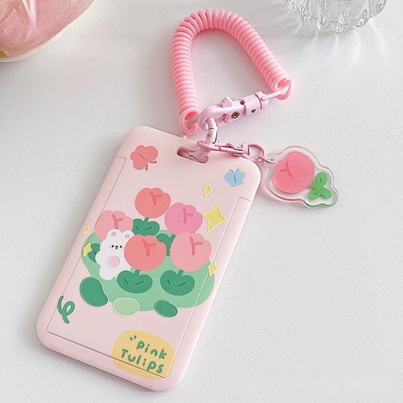 Cute Tulip Cartoon Korean Photo Card Holder Idol Photocard Holder Srudent ID/Bus/Bank Card Case Girls School Stationery