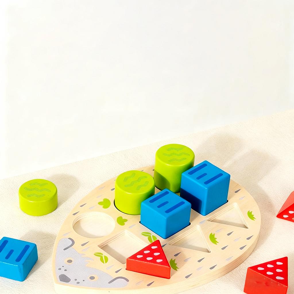 Wooden Mouse Shape Matching Version Fun Color Matching Clip Beads Exercise Concentration Training Parent-child Interactive Table Game Educational Toys