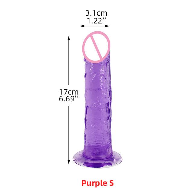 Soft Large Phallus Jelly Penis Long Dick Realistic Dildo Suction Cup Dildo Lesbian Sex Toy for Women