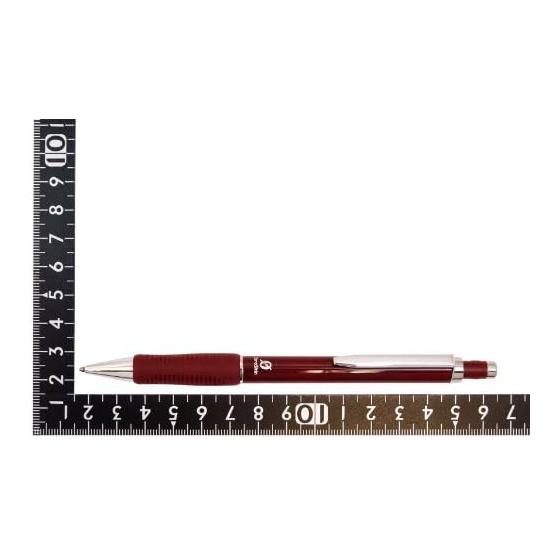 Sharp Pencil ZeroShin Wine Red MZ-500A #10 Usable to Last Lead Drop, Rotating Lead Advance, Eraser