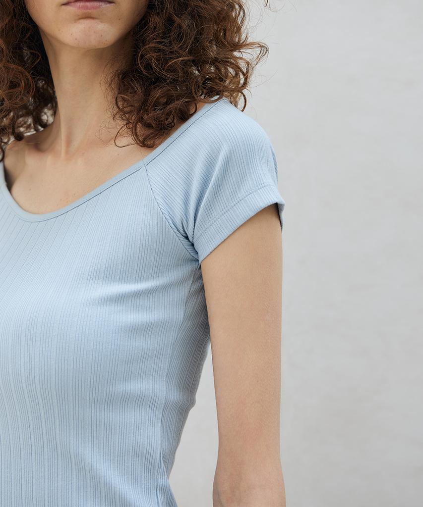 ITOV SEOUL Ribbed Square Neck Top Bl