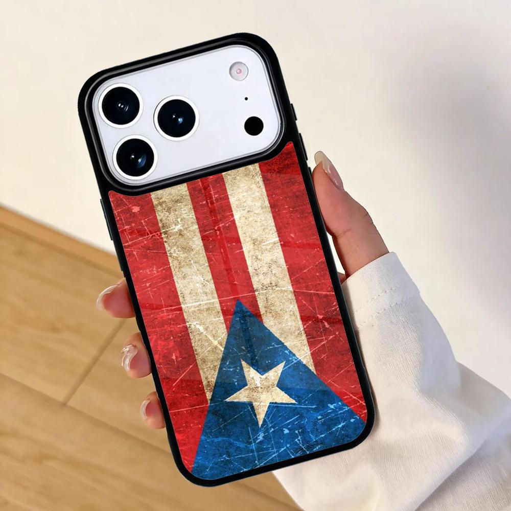 Puerto Rico Flag PATTERN Phone Case For Apple iPhone 17 Air 16 Pro Max 15 Pro Max 14 13 12 11 Mini Back Cover
