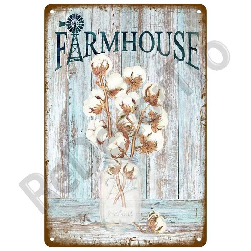 Dpc Rustic Farmhouse Theme Retro Lavender Print Wall Sign Metal Decor Home Garden Cozy Plaque