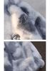 Women's 2025 Winter Japanese Tie-dye Gradient Lambswool Cotton Parka with Stand Collar