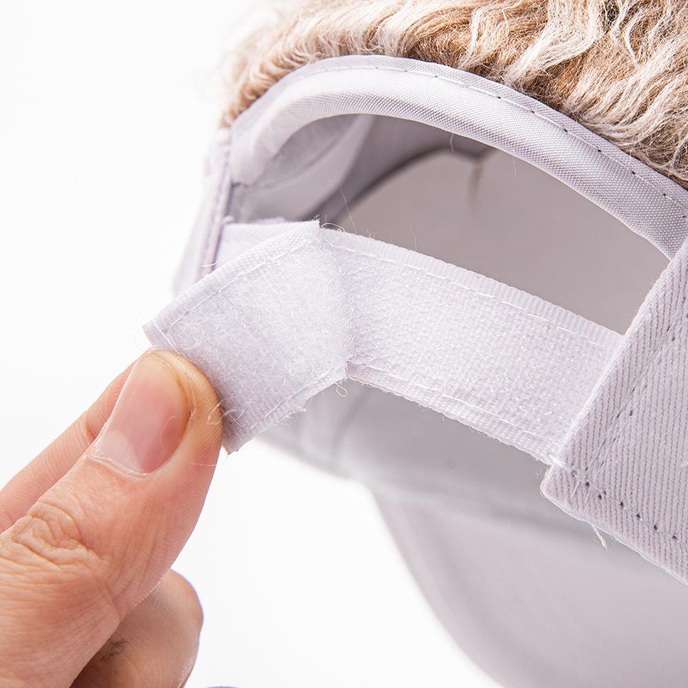 Men Synthetic Short Hair Baseball Cap Spiked Hair Wig Hat Fake Hair Adjustable Sun Protection UV Blocking Visor Fancy Performance Hip-Hop Headwear