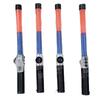 Akumulatorowy 40cm LED lizak drogowy: Narzędzie bezpieczeństwa 4 w 1 z czerwonym i niebieskim światłem ostrzegawczym, widocznością w nocy, fluorescencyjną powłoką i funkcją wybijania szyb.