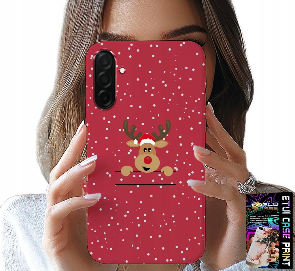 Etui Do Samsung Galaxy A26 5G - Świąteczny Renifer Mikołaj Święta +Szkło