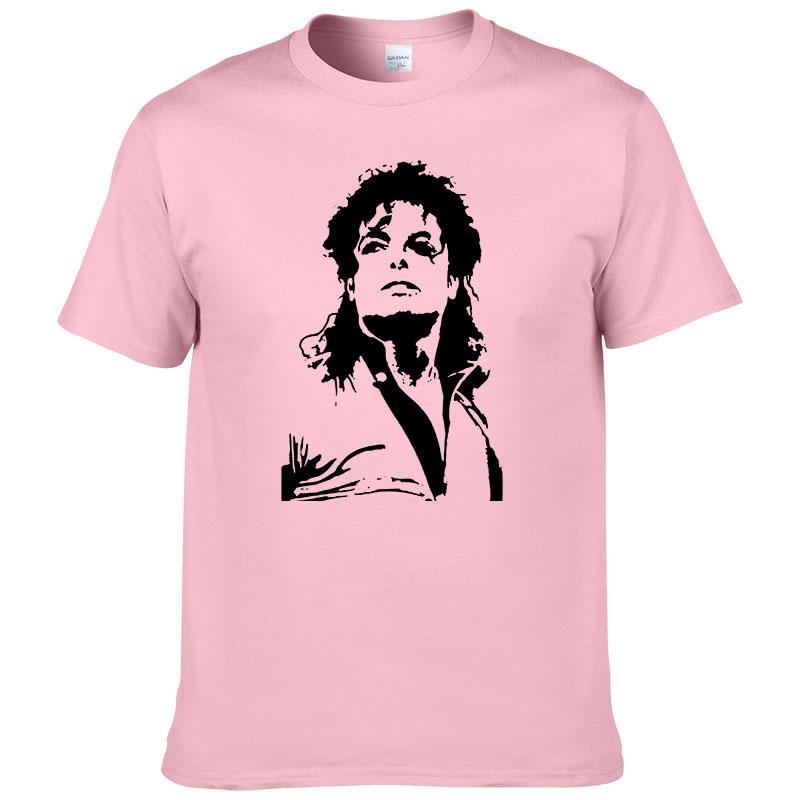 Sommer Michael Jackson T-Shirt Herren Hip Hop Baumwolle Bedruckt Kurzarm Rundhals T-Shirt Tees #228