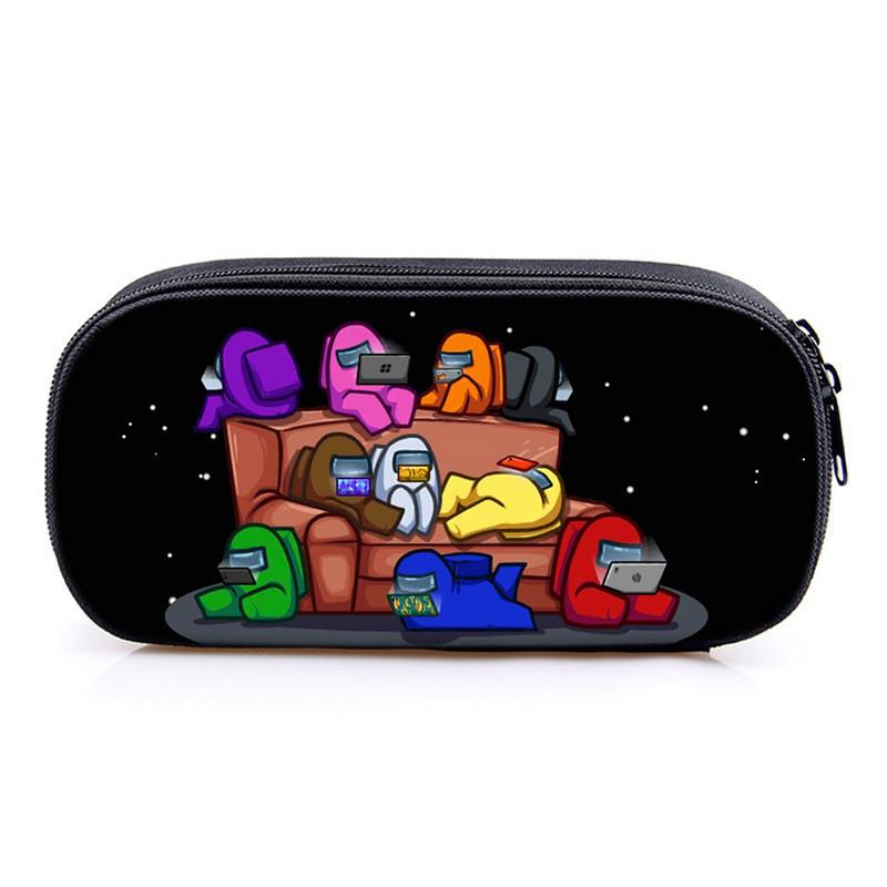 Among Us Game Characters Print Single Layer Stationery Storage Bag For Students