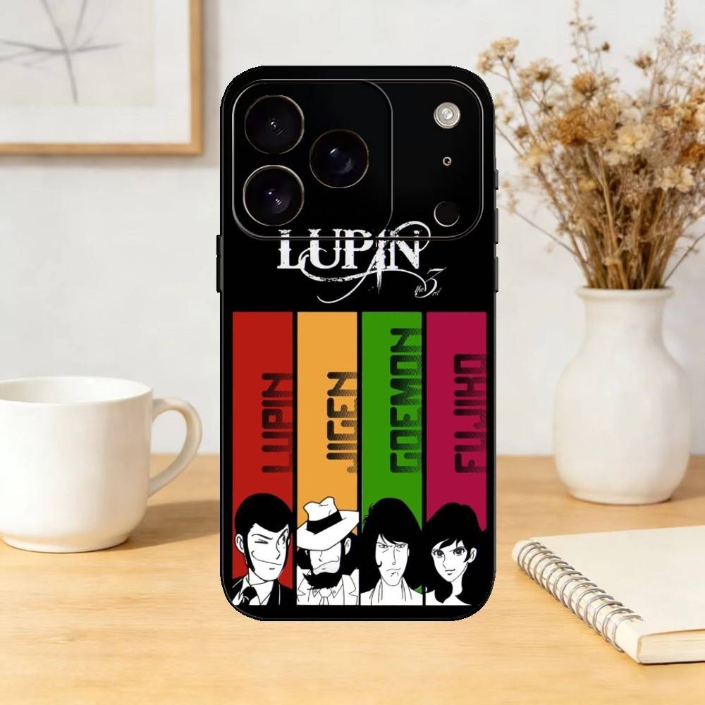 Classic Anime L-Lupin The Third Phone Case Silicone black Soft For IPhone 17,16,15,14,13,12,11,SE,Plus Pro Max