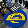 Custom Name,Los Angeles Rams pattern round rug,Carpet Rug for Living Room Bedroom Playroom ,Non-slip Floor Mat,Holiday Gifts and Birthday Gifts.