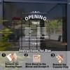 Business Hours Window Decal Business Hours Sign for Glass Door Changeable Store Hours Signs Decals Open Closed Signs Decal for Business Coffee Shop