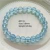 Natürlicher Blauer Topas Klare Runde Perlen Trendiges Unisex Armband Schmuck Party Geschenk 7mm 8mm AAAAAA