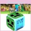 Changing Colourful Minecraft Alarm Clock With Lcd Screen Calendar For Use Home